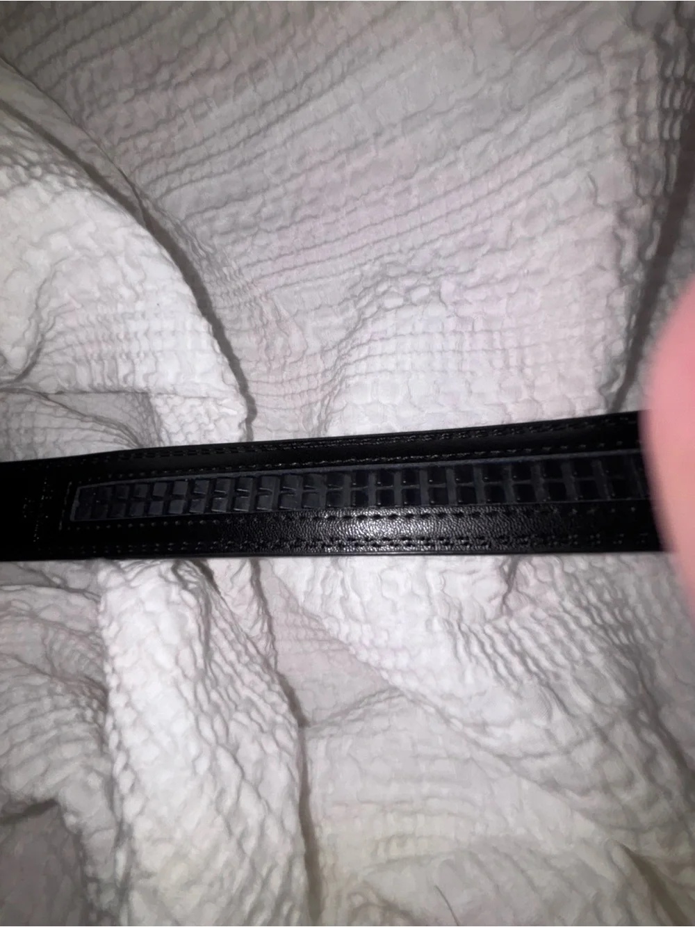 Boys Mission Black Leather Belt with Silver Automatic Buckle size 28
